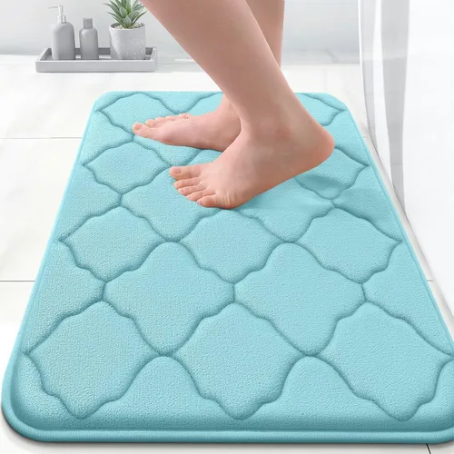 Miniatura 342 de OLANLY Alfombra de Baño de Espuma Viscoelástica de 24 x 16 pulgadas, Ultra Suave y Absorbente, Alfombras de Baño Antideslizantes, Cómodas, Lavables