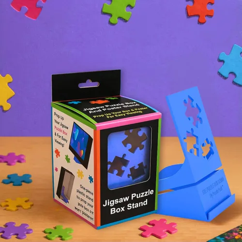 Miniatura 6 de Caja de rompecabezas todo en uno y soporte para póster de rompecabezas para todos los rompecabezas, color azul