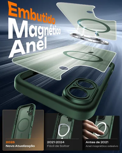 Miniatura 807 de TOCOL Funda para iPhone 11, compatible con Magsafe, protección completa de cámara, imanes integrados, protección contra caídas, funda translúcida