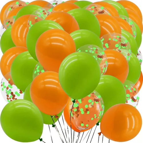 Miniatura 11 de Globos verdes con globos de confeti, globos de látex de 12 pulgadas, 80 piezas para decoración de bodas, cumpleaños, baby shower, fiestas