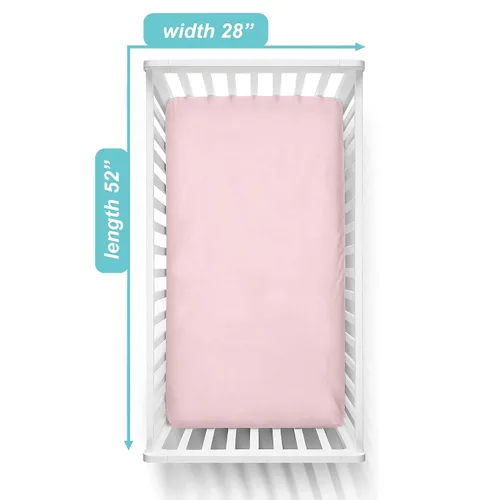 Miniatura 7 de American Baby Company Paquete de 3 sábanas bajeras para cuna 100% algodón natural de 52" x 28" - Suaves, transpirables, hipoalergénicas y delicadas