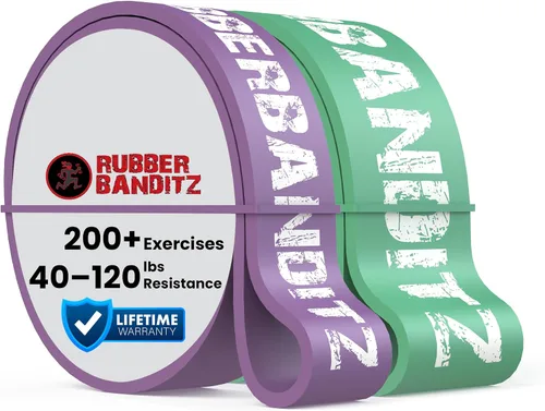 Miniatura 7 de Rubberbanditz Combo Pull Up Assist Bands Heavy Duty Resistance Exercise Bands for Powerlifting, Mobility, and Stretching Resistance Bands for