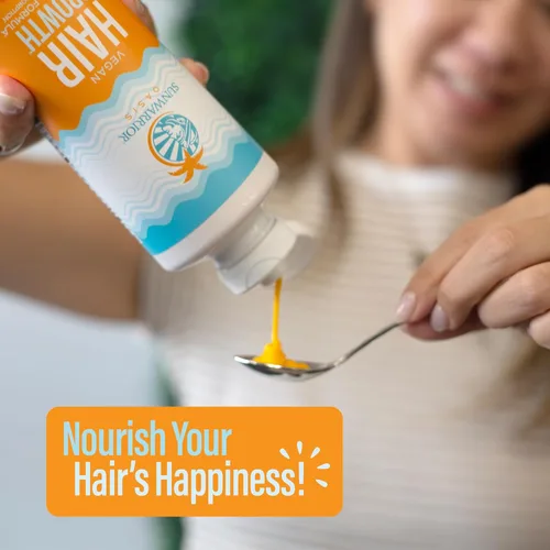 Miniatura 6 de Sunwarrior Aceite de romero líquido para el crecimiento del cabello con biotina y omega 3 curcumina, ácido hialurónico tocoferol, reduce