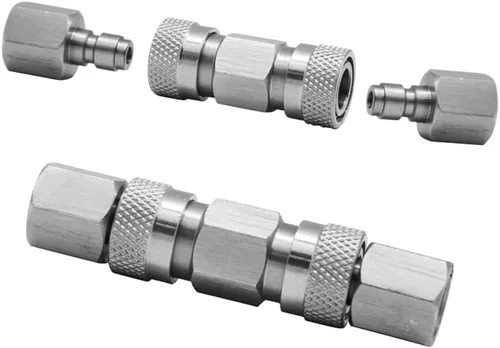 Miniatura 4 de Paintball PCP Doble 0.315 in Adaptador de acoplamiento de desconexión rápida hembra Acoplador de acero inoxidable HPA CO2 tanque de aire Conector