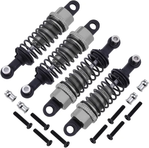 Miniatura 3 de HobbyPark 4pcs Amortiguador de aluminio montado amortiguador reemplazo A949-55 para WLtoys 1/18 RC coche A959 A979 K929 A959-B A969-B A979B (gris)
