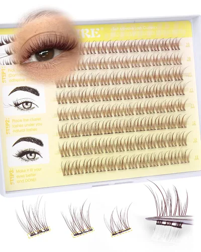 Miniatura 8 de JIMIRE Pestañas postizas de aspecto natural, pestañas postizas esponjosas y finas, pestañas de ojo de gato con banda fina, pestañas postizas