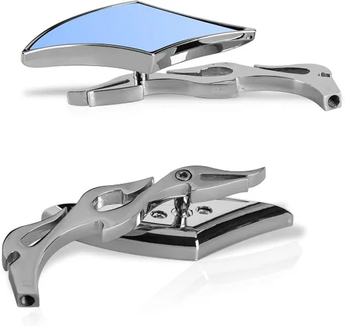 Miniatura 7 de LKV Espejos para Motocicleta - Espejos Retrovisores Universales de 8 mm y 10 mm, Vista Trasera Lateral, Ajustables 360 Grados, para Manillar Harley