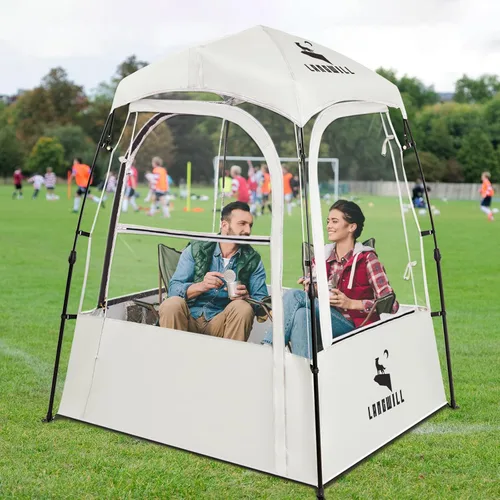 Pod All Weather Sports Tent, Outdoor Pop Up Bubble Clear 540° View Winter Tent for 1-2 Person, Instant Cold Weather Shelter with Rainfly for Soccer,