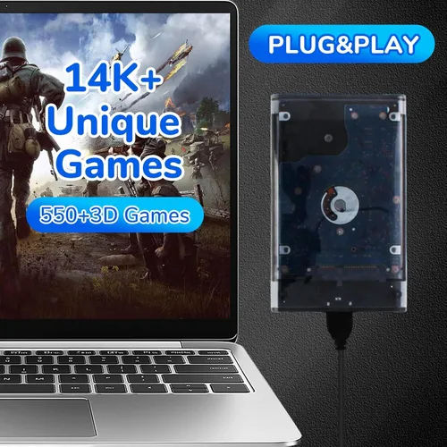 Miniatura 3 de Consola de Juego Portátil Retro Emulador de Juego Batocera v40 500GB Sistema de Juego Plug & Play Incorporado-14.5K+ Juegos 550+ 3D Sin Duplicados