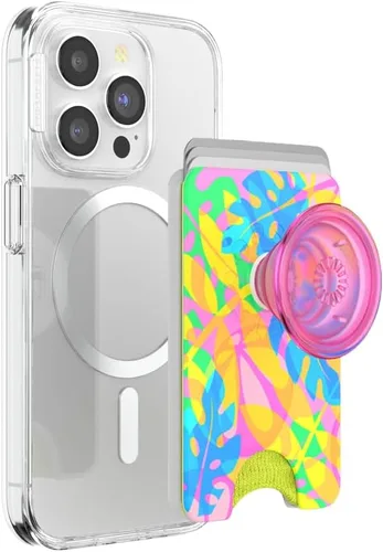 Miniatura 14 de Cartera para teléfono PopSockets con soporte expandible, tarjetero para teléfono - Nubes rosas Rosa (Pink Clouds)