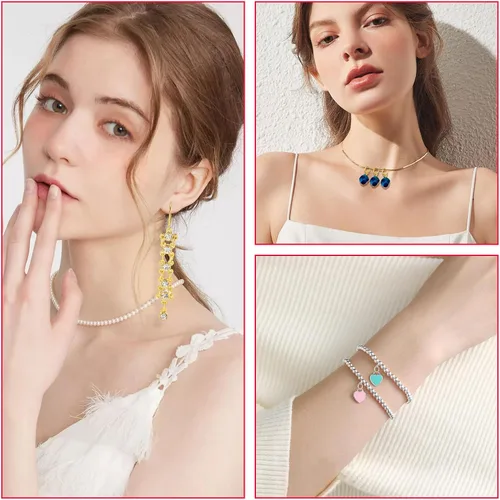 Miniatura 7 de 1200 anillos de salto para hacer joyas, anillos abiertos, conectores de joyería para aretes, pulseras, collares, bricolaje (oro, plata, cian antiguo)