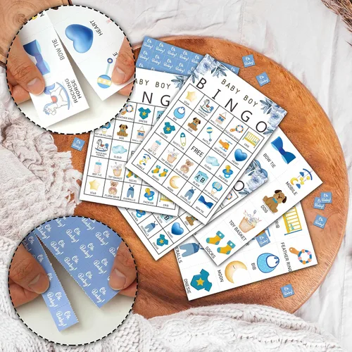 Miniatura 3 de Juegos de bingo para baby shower, juego de fiesta de revelación de género, tarjetas de juego de baby shower, suministros de regalos de decoración