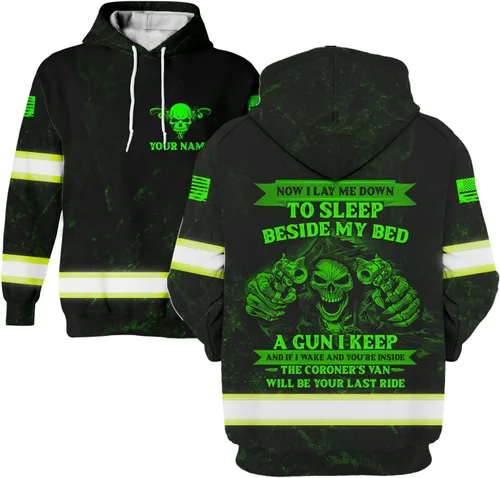 Miniatura 35 de Maddly Polo de alta visibilidad con diseño de calavera y bandera de Estados Unidos, ropa de trabajo patriótica con nombre personalizado para Camisa