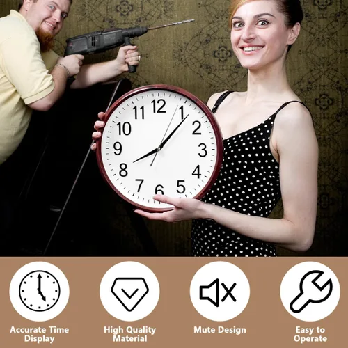 Miniatura 3 de ULTNICE Mecanismo de reemplazo de movimiento de reloj de cuarzo con manecillas Kit de mecanismo de reloj para reparación de relojes de pared