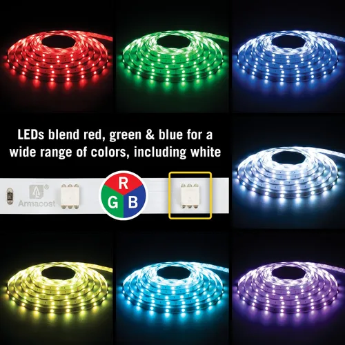 Miniatura 4 de Armacost Lighting Cinta de luz LED multicolor RibbonFlex Home 613210, 30 LEDs/metro, 8.2 pies (8.2 ft)