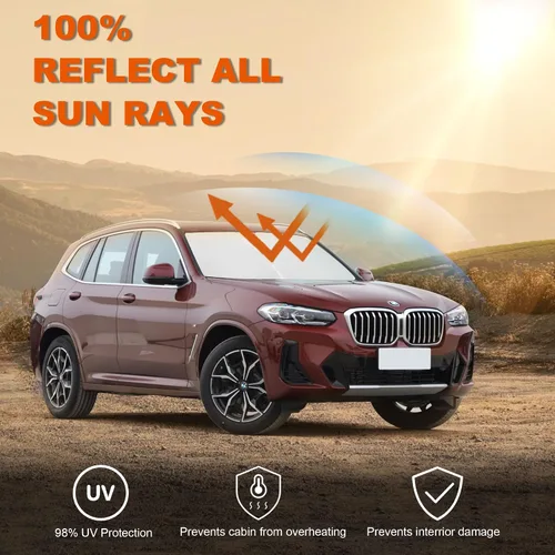 Miniatura 3 de Parasol para parabrisas delantero mejorado 2026 para BMW X3 2018-2023, reflector, plegable, parasoles para parabrisas de BMW X3, mantiene tu