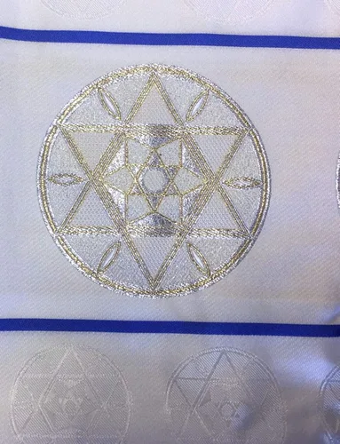 Miniatura 2 de Star Royal Tallit Set con azul real oro y plata