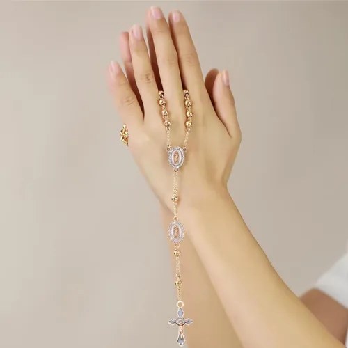 Miniatura 4 de 36 dijes de 6 colores de Virgen de Guadalupe de aleación esmaltada con diamantes de imitación de Nuestra Señora para bricolaje pulseras mexicanas