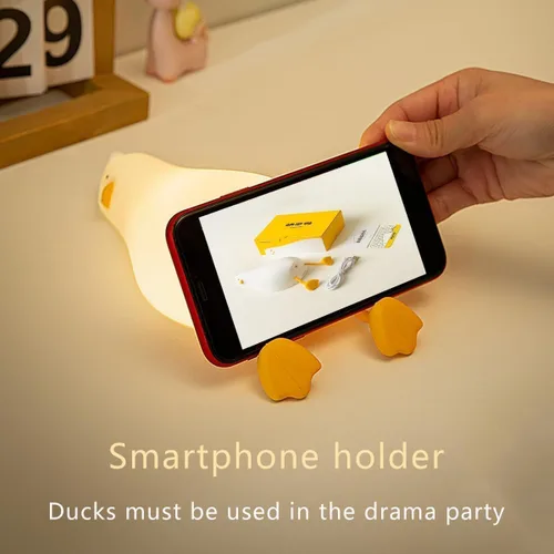Miniatura 7 de Linda luz nocturna de pato, pollo, conejo, panda, lámpara LED blanda de animales novedosos para bebés y niños pequeños, cuarto de bebé