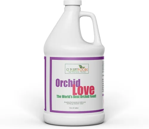 GS Plant Foods - Fertilizante líquido (1 galón), alimento para orquídeas adecuado para todo tipo de orquídeas, proporciona beneficios nutricionales
