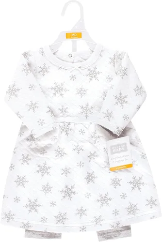 Miniatura 2 de Hudson Baby Vestido y leggings de algodón acolchados unisex para bebé