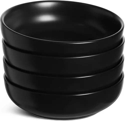 LE TAUCI Tazones para pasta de 45 oz, Juego de tazones para ensalada para servir sopa, pasta, fideos, cena, platos de tazones grandes de cocina,
