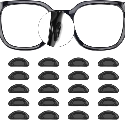 Miniatura 8 de 20 pares de almohadillas nasales adhesivas de silicona antideslizantes para gafas y gafas de sol, almohadillas nasales delgadas para anteojos