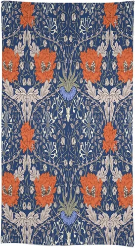 Miniatura 329 de Mantel Floral Retro de Pájaros, Diseño Original Bohemio William Morris Estampado Cubierta de Mesa para Hogar Picnic Fiesta Comedor Cocina William