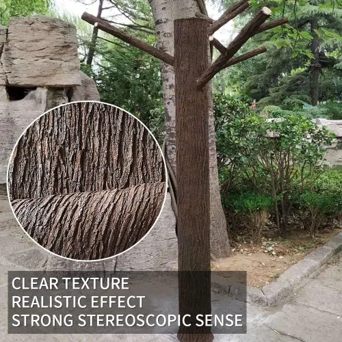 Miniatura 3 de 1 cuadrado (39.37 x 39.37) en silicona simulación corteza de árbol con estilo retro textura transparente fuerte sensación estereoscópica