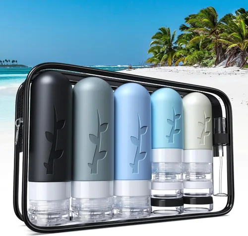 Miniatura 2 de Aeomni Juego de 19 botellas de viaje - Opciones de color, Gris, Botella de viaje