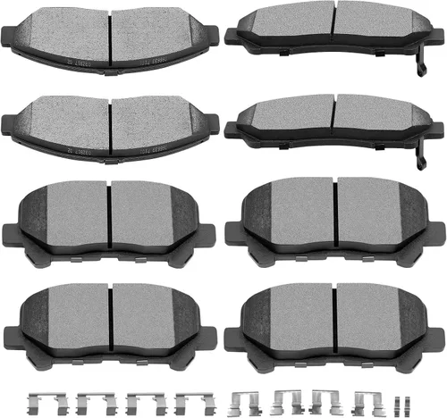 Miniatura 12 de SCITOO - Juego de 8 pastillas de freno de cerámica, para Infiniti EX35, EX37, FX35, FX37, FX45, G25, G35, G37, M35h, M37, M37, M56, Q40, Q70L, QX50
