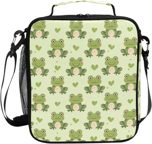 Miniatura 28 de MNSRUU Bolsas de almuerzo para niños y niñas, Doodle Kawaii Conejo, reutilizable, aislada, kit de bolsa térmica para comidas, bolsa organizadora