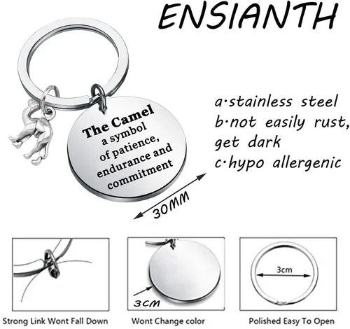 Miniatura 2 de ENSIANTH Llavero de camello, regalo inspirador para amantes del camello, regalo para amantes de los animales del desierto, regalo para dueños de cam