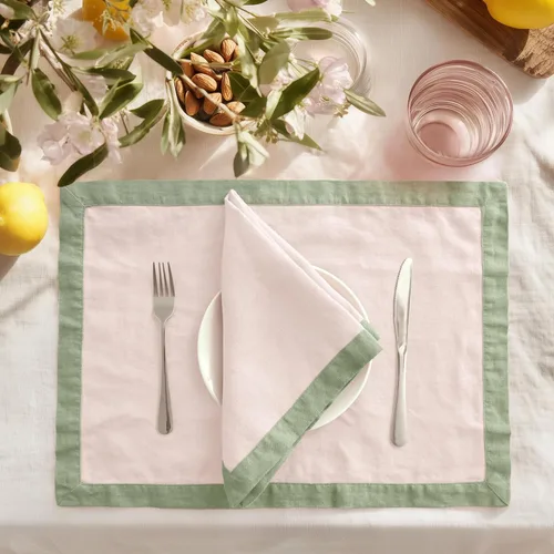 Miniatura 18 de Paños de cocina de lino de Linen World 14 x 28 pulgadas, juego de 6 paños de cocina y té decorativos, paños de cocina de lino europeo lavados