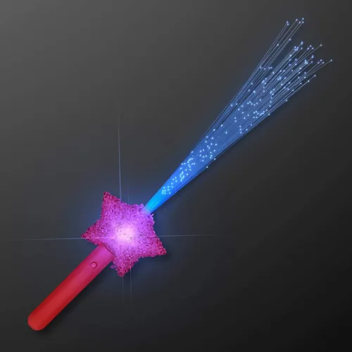 Miniatura 5 de Juego de 4 varitas iluminadas de fibra óptica de estrella surtidas