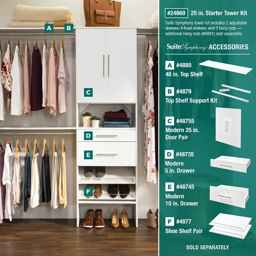 Miniatura 6 de Cubículo ClosetMaid SuiteSymphony de 25 x 6 pulgadas