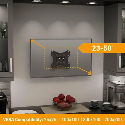 Miniatura 2 de D-Line - Soporte de pared para TV de 23 a 50 pulgadas y monitores, perfil ultra bajo, montaje plano y delgado en la pared - VESA 75 x 75 mm - 200 x