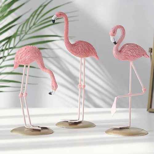 Miniatura 2 de IMIKEYA Adorno de flamenco para decoración del hogar, suministros para el hogar, flamenco, escultura, flamenco, decoración, flamenco, estatua