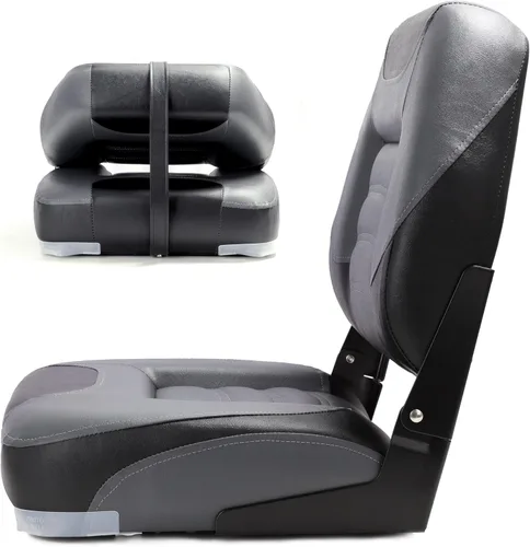 Miniatura 4 de NORTHCAPTAIN T1 Deluxe Asiento plegable para barco con respaldo bajo, tornillos de acero inoxidable incluidos
