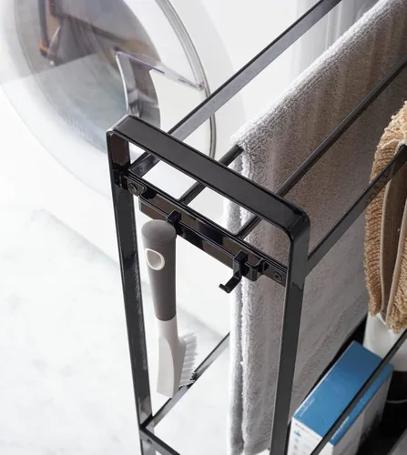 Miniatura 4 de YAMAZAKI Home Tower - Toallero y carrito de baño, organizador de almacenamiento de baño rodante, 33 pulgadas, acero, capacidad para 4 toallas
