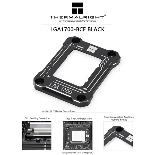 Miniatura 2 de Thermalright Intel 12ª/13ª generación LGA1700 Hebilla antiflexión, placa de presión curvada, fijador de corrección de flexión de CPU, totalmente