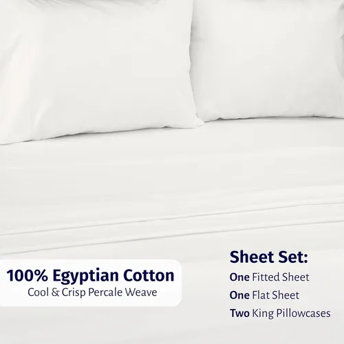 Miniatura 5 de California Design Den Juego de sábanas tamaño King – Juego de sábanas de 100% algodón egipcio certificado para cama King con bolsillos profundos