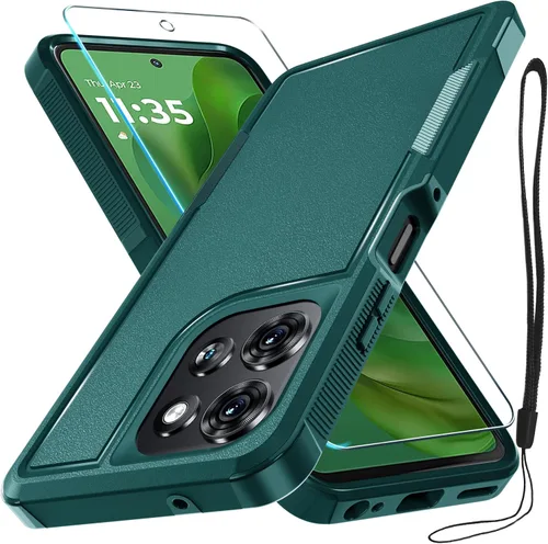 Miniatura 39 de Funda compatible con Moto G 5G 2024, cuerpo completo, resistente, resistente, a prueba de golpes, con correa de cordón, protector de pantalla