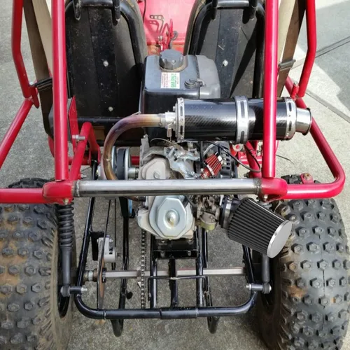 Miniatura 3 de YOXUFA 62mm Adaptador de Filtro de Aire de Bicicleta Mini Etapa 1 para Predator 301cc 420cc GX340 GX390 11 13Hp Motor Clon Go Kart Carritos de Golf