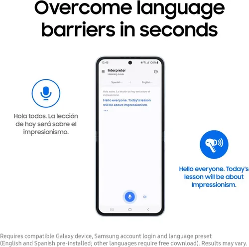 Miniatura 8 de SAMSUNG Galaxy Buds 3 AI True Auriculares Bluetooth inalámbricos verdaderos, ajuste de tipo abierto, cancelación activa de ruido, audio 360, control