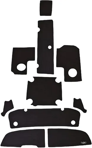 BlackTip Jetsports Alfombrillas de tracción completas compatibles con Yamaha Jet Boat 2012-2016 AR190, AR192 / SX190, SX192 (placa de diamante gris)