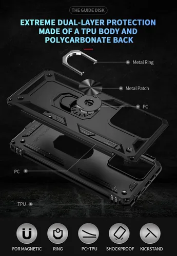 Miniatura 3 de Funda para Xiaomi redmi Note 12 Pro Plus 5G con protector de pantalla, soporte delgado protección militar a prueba de golpes Armor Defender Funda