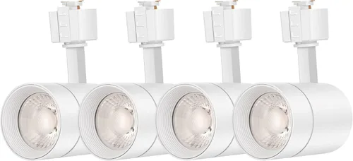 Miniatura 12 de FLSNT Cabezal de iluminación LED tipo J de 12 W, equivalente a 75 W, blanco suave de 3000 K, iluminación de pista regulable CRI90 de 800 lúmenes