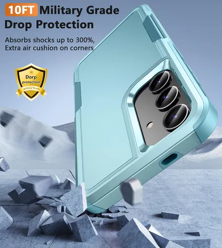 Miniatura 247 de FNTCASE Funda para iPhone 17 Pro: Fundas delgadas translúcidas de color azul claro compatibles con MagSafe, protección completa de la cámara