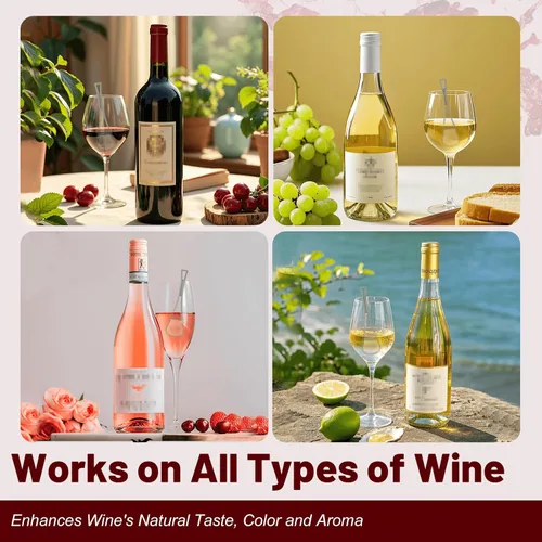 Miniatura 8 de Filtro de varitas de vino, elimina sulfitos e histaminas: puede reducir y aliviar las alergias y sensibilidades al vino, purificador para restaurar
